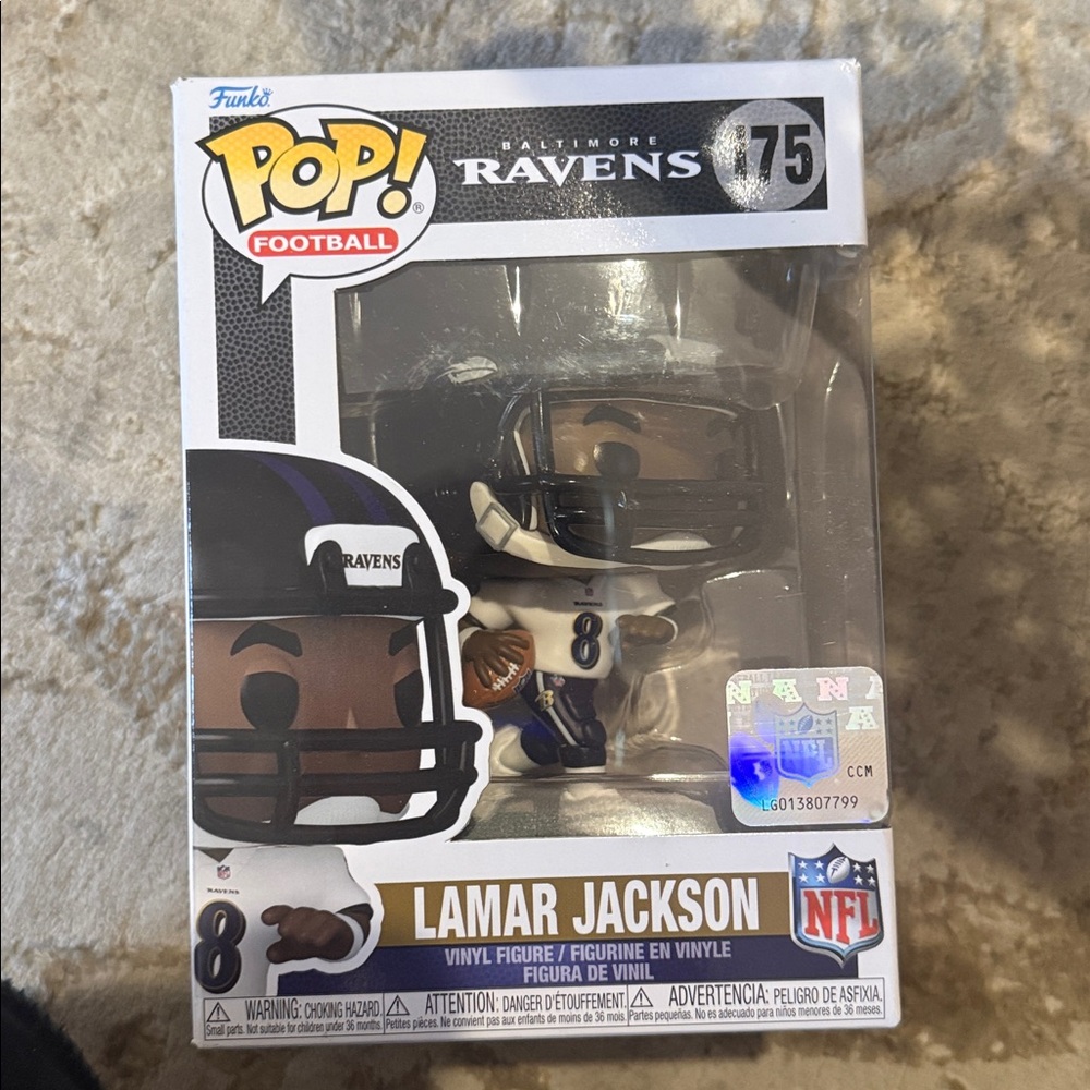 Funko Pop! Ravens Lamar Jackson Figure - Black and Purple